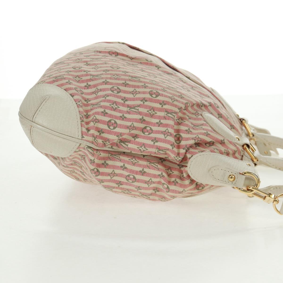 LOUIS VUITTON Mini Lin Croisette Marina PM Bag Pink White M95495 LV Auth 163361V