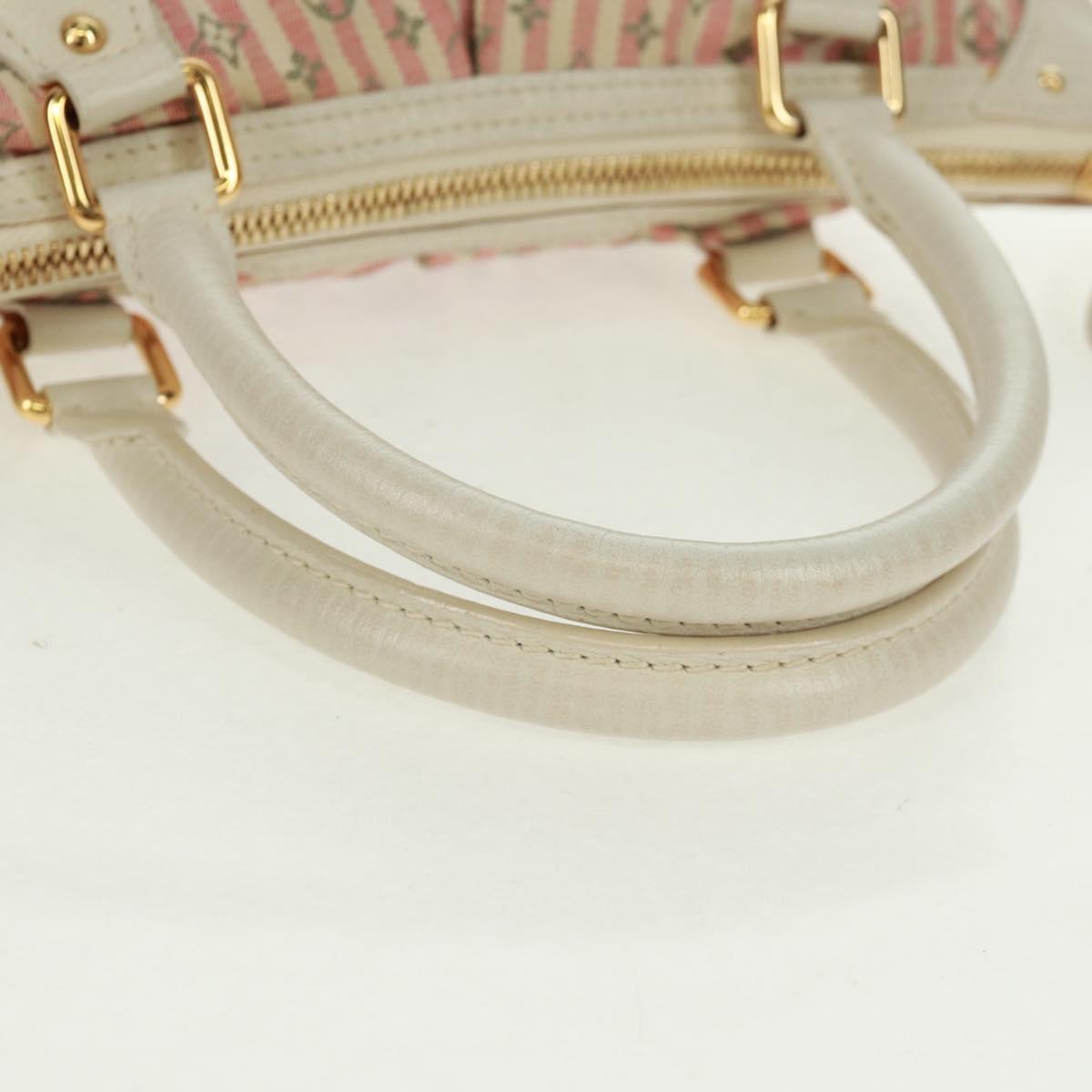 LOUIS VUITTON Mini Lin Croisette Marina PM Bag Pink White M95495 LV Auth 163361V