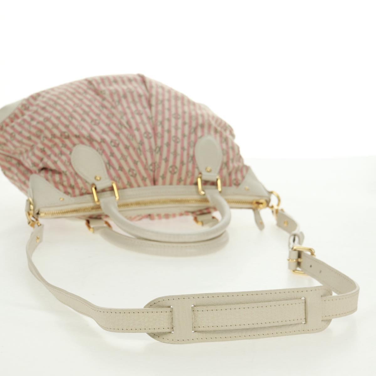 LOUIS VUITTON Mini Lin Croisette Marina PM Bag Pink White M95495 LV Auth 163361V