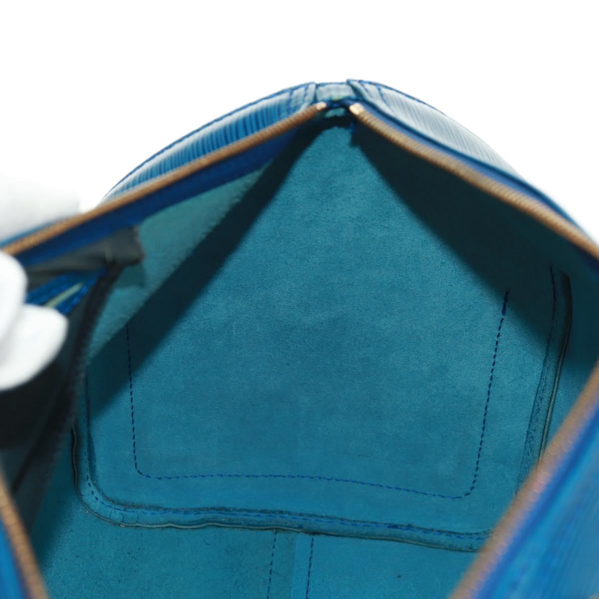 LOUIS VUITTON Epi Speedy 35 Hand Bag Toledo Blue M42995 LV Auth 163363V