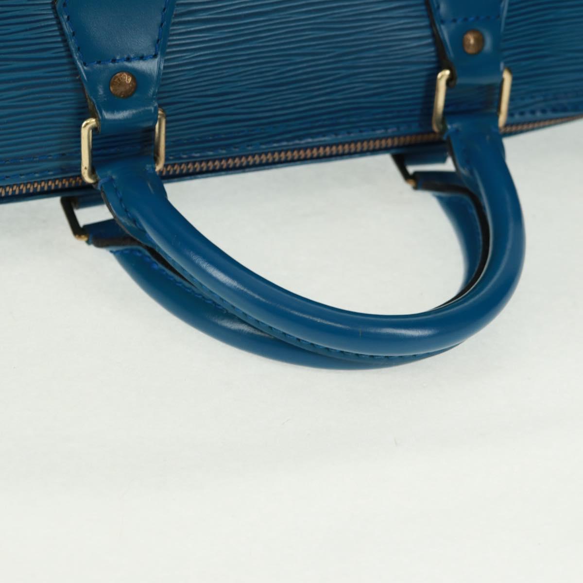 LOUIS VUITTON Epi Speedy 35 Hand Bag Toledo Blue M42995 LV Auth 163363V