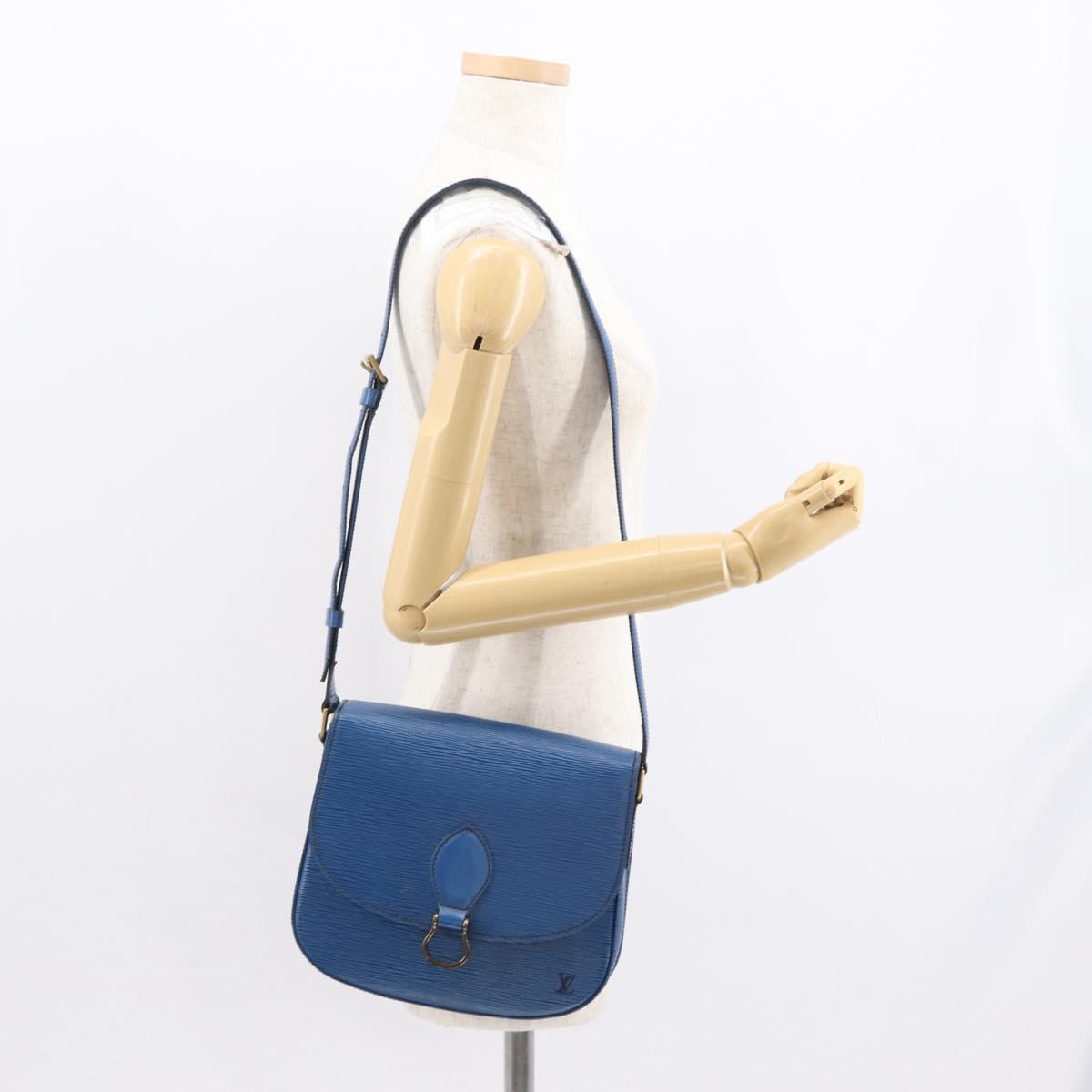 LOUIS VUITTON Epi Saint Cloud GM Shoulder Bag Toledo Blue M52195 LV Auth 163371