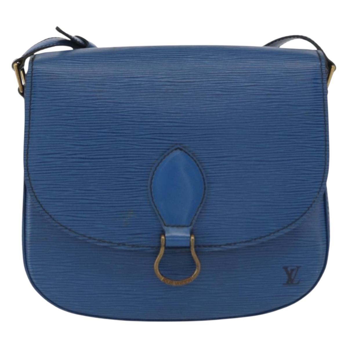 LOUIS VUITTON Epi Saint Cloud GM Shoulder Bag Toledo Blue M52195 LV Auth 163371