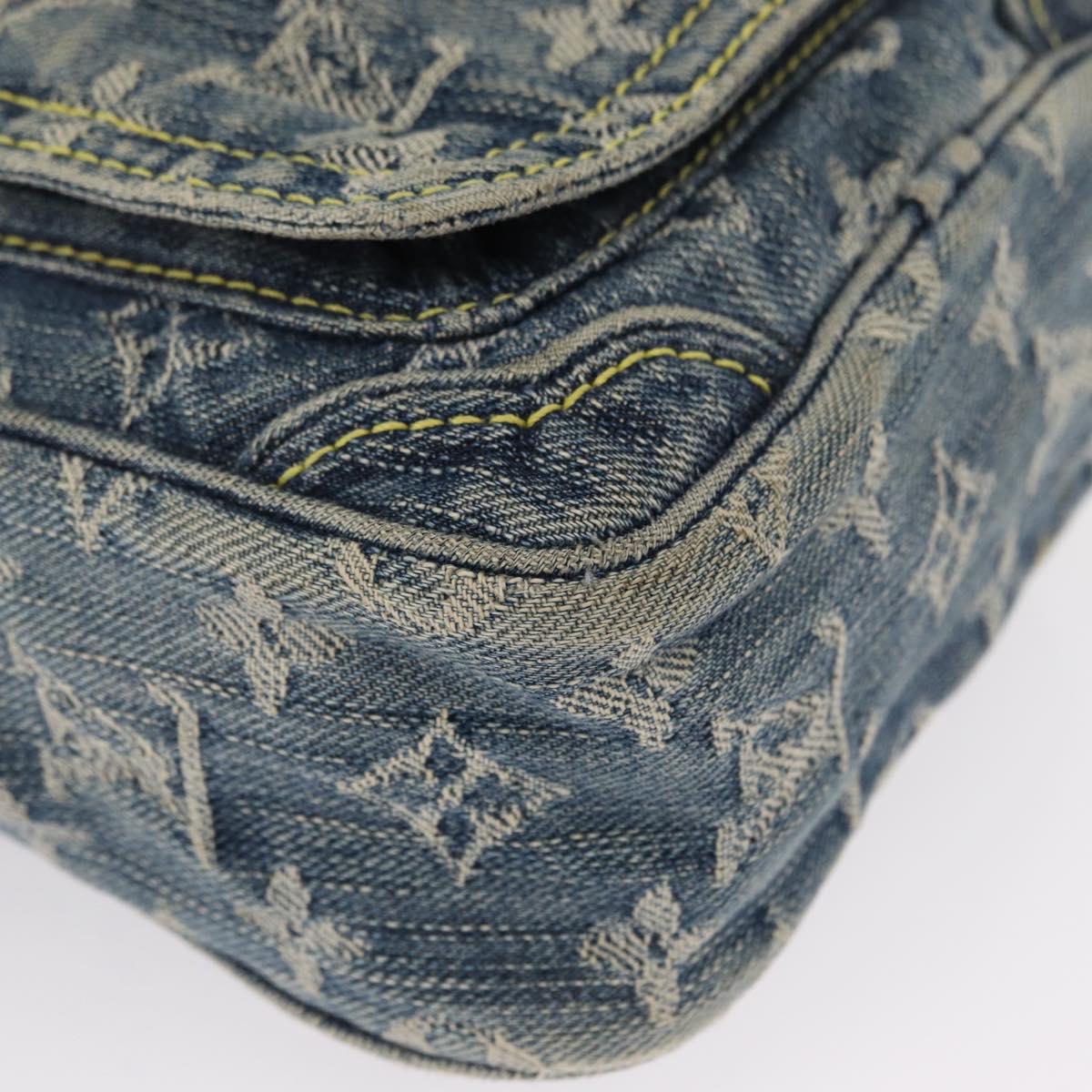 LOUIS VUITTON Monogram Denim Camera Bag Shoulder Bag Blue M95348 LV Auth 163385A