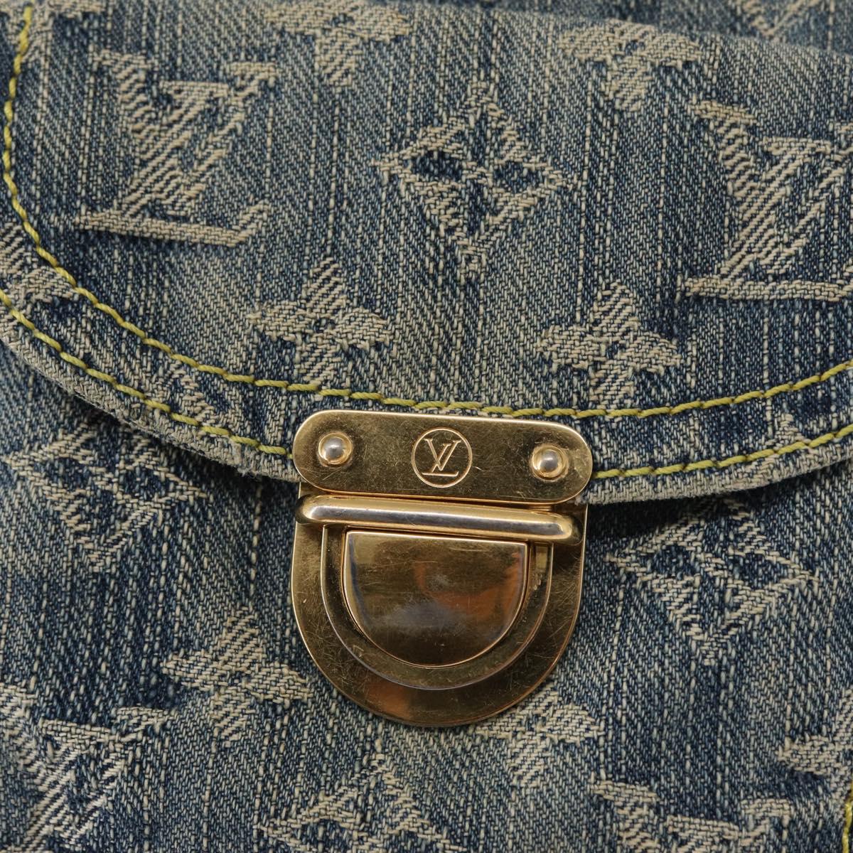 LOUIS VUITTON Monogram Denim Camera Bag Shoulder Bag Blue M95348 LV Auth 163385A