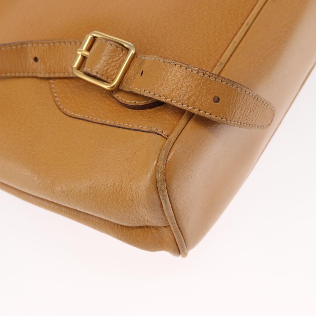 GUCCI Bamboo Backpack Leather Brown Gold 003 2058 0016 Auth 163387