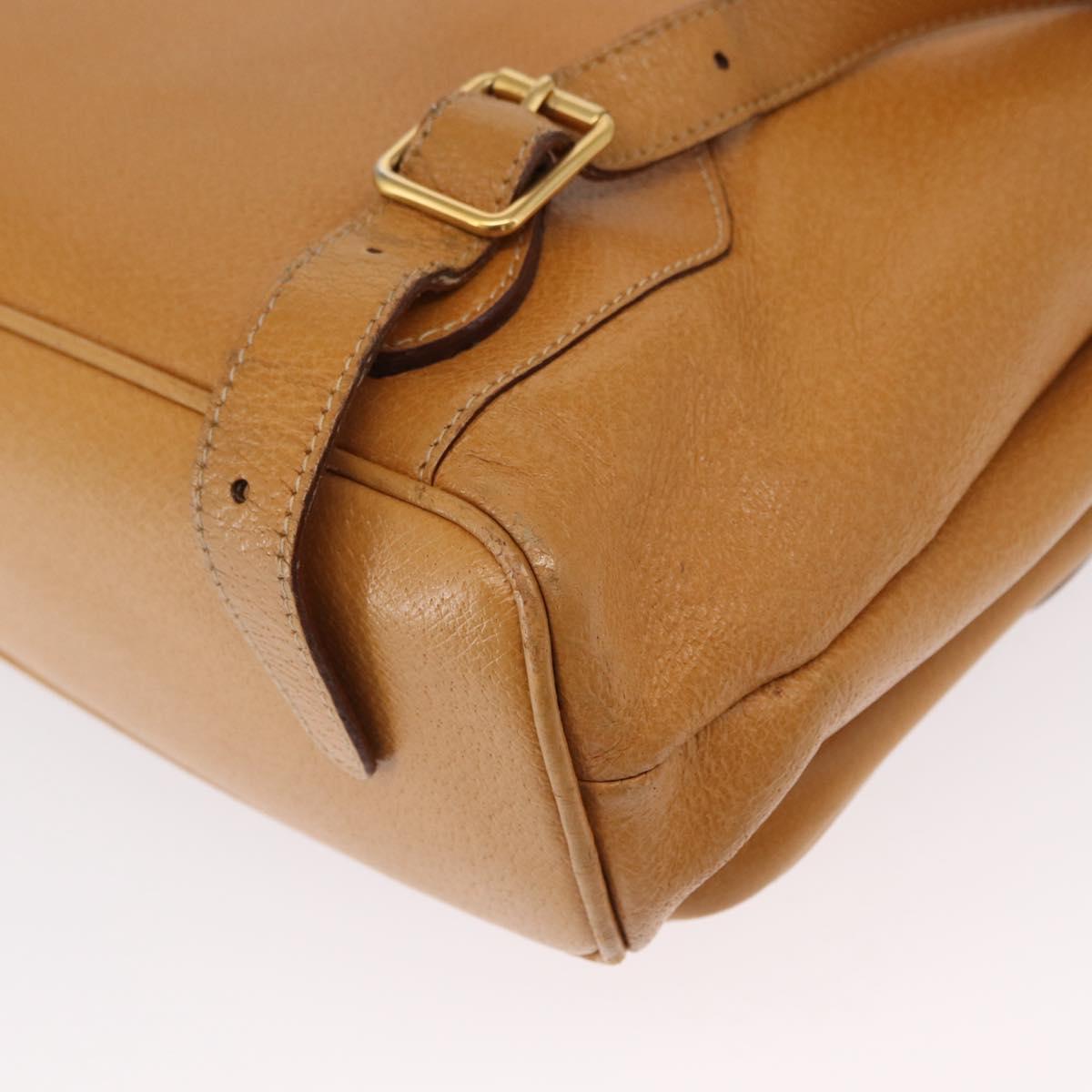 GUCCI Bamboo Backpack Leather Brown Gold 003 2058 0016 Auth 163387
