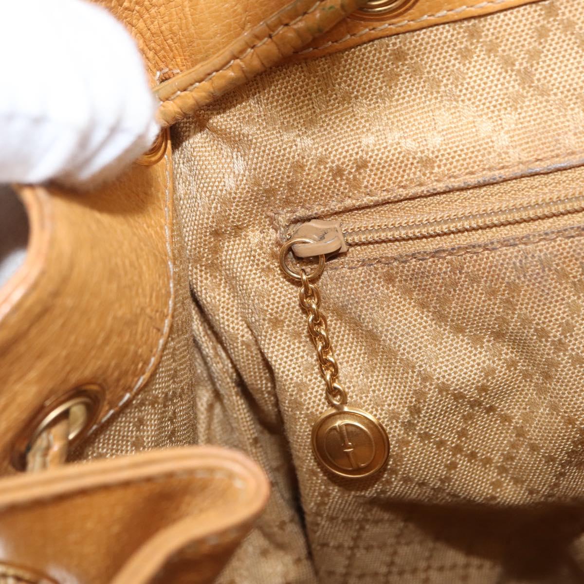 GUCCI Bamboo Backpack Leather Brown Gold 003 2058 0016 Auth 163387