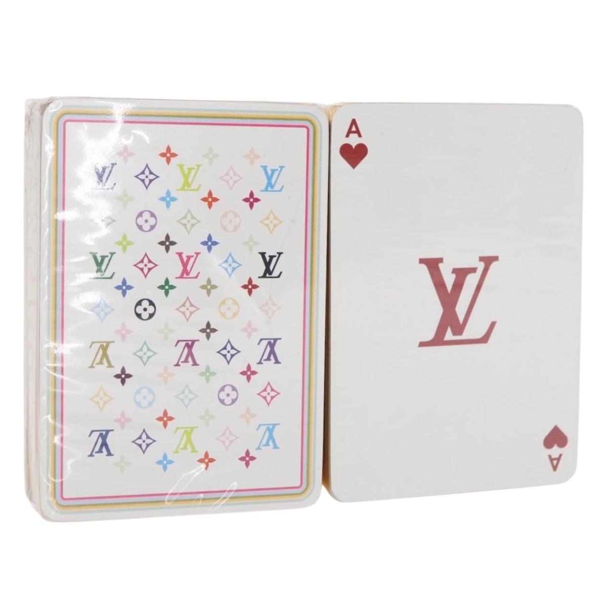 LOUIS VUITTON Monogram Multicolor Playing Cards Black White LV Auth 163406SAM