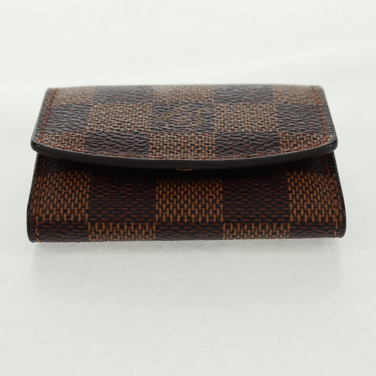 LOUIS VUITTON Damier Ebene Buton De Manchette Fleur Case M65055 LV Auth 163407V