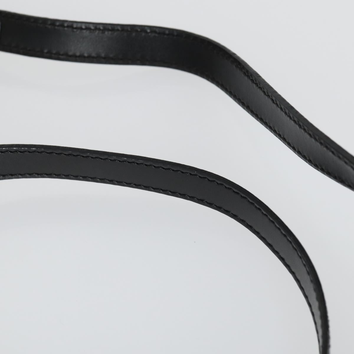 CELINE Macadam Canvas Hand Bag PVC Leather 2way Black Gold Auth 163425V