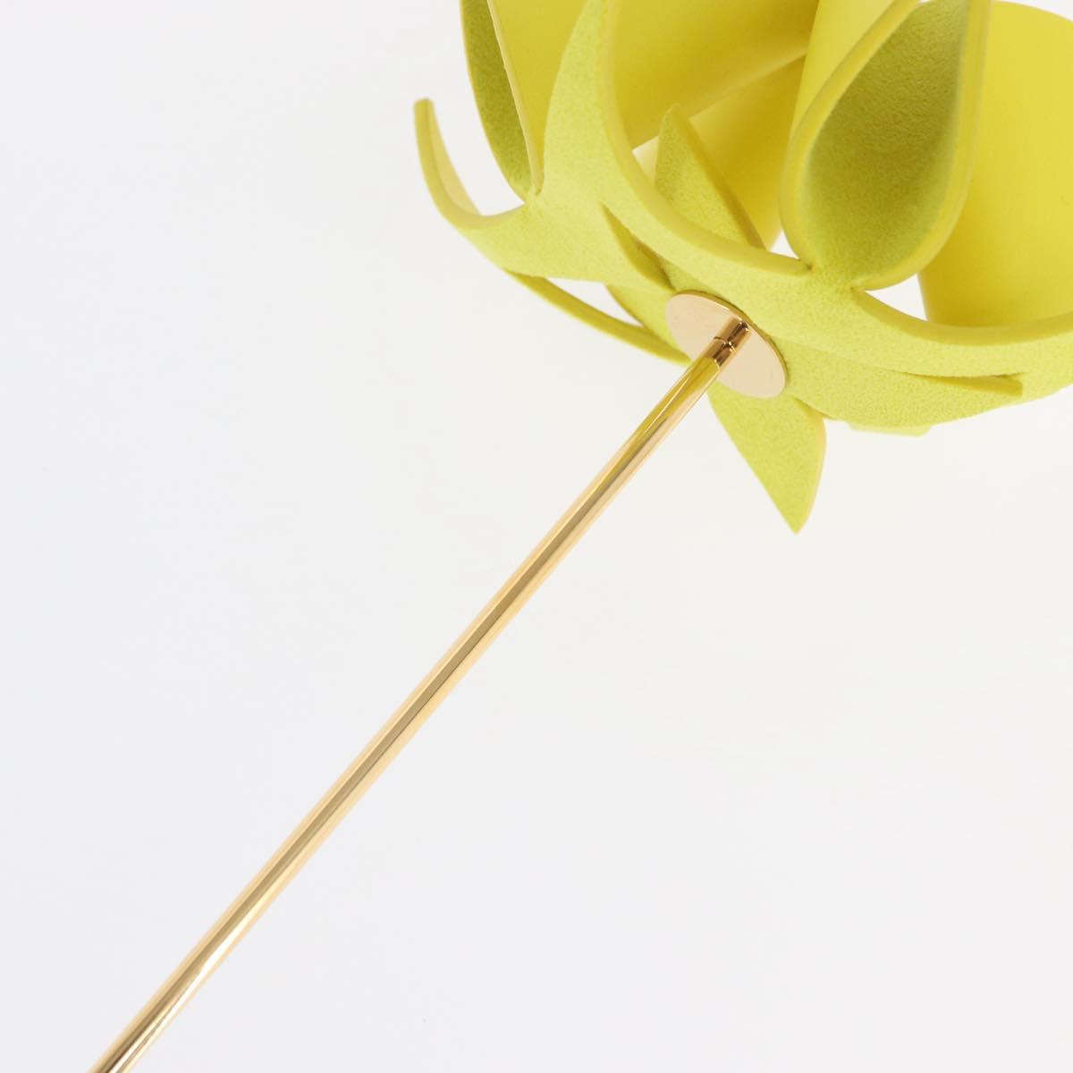 LOUIS VUITTON Origami Flowers Object Leather Yellow GI0329 LV Auth 163428M