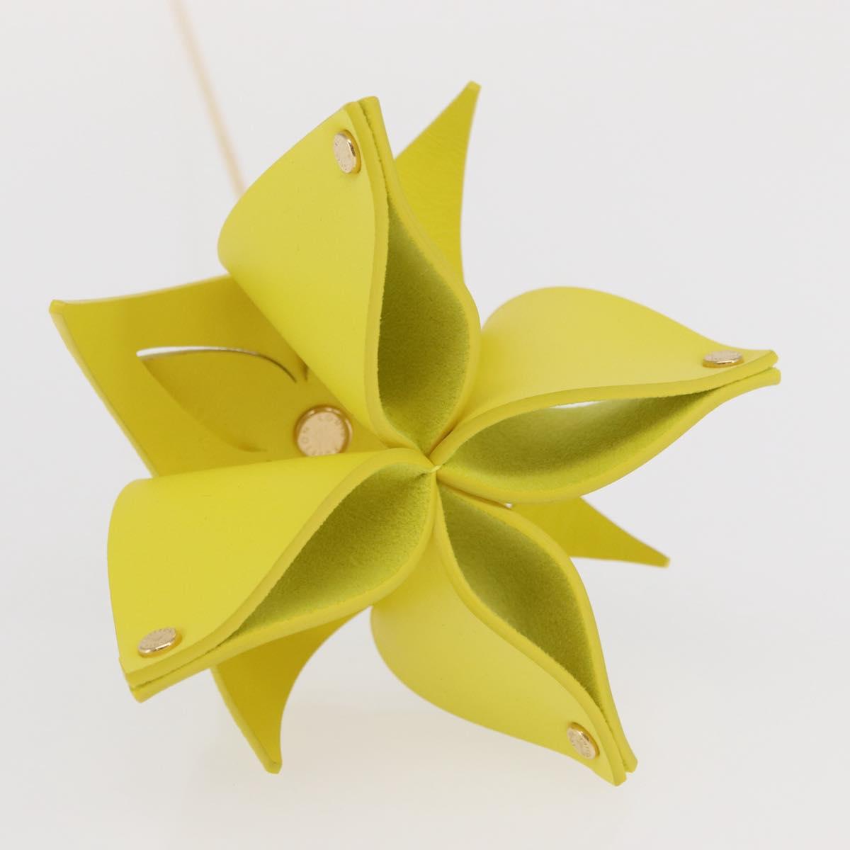 LOUIS VUITTON Origami Flowers Object Leather Yellow GI0329 LV Auth 163428M