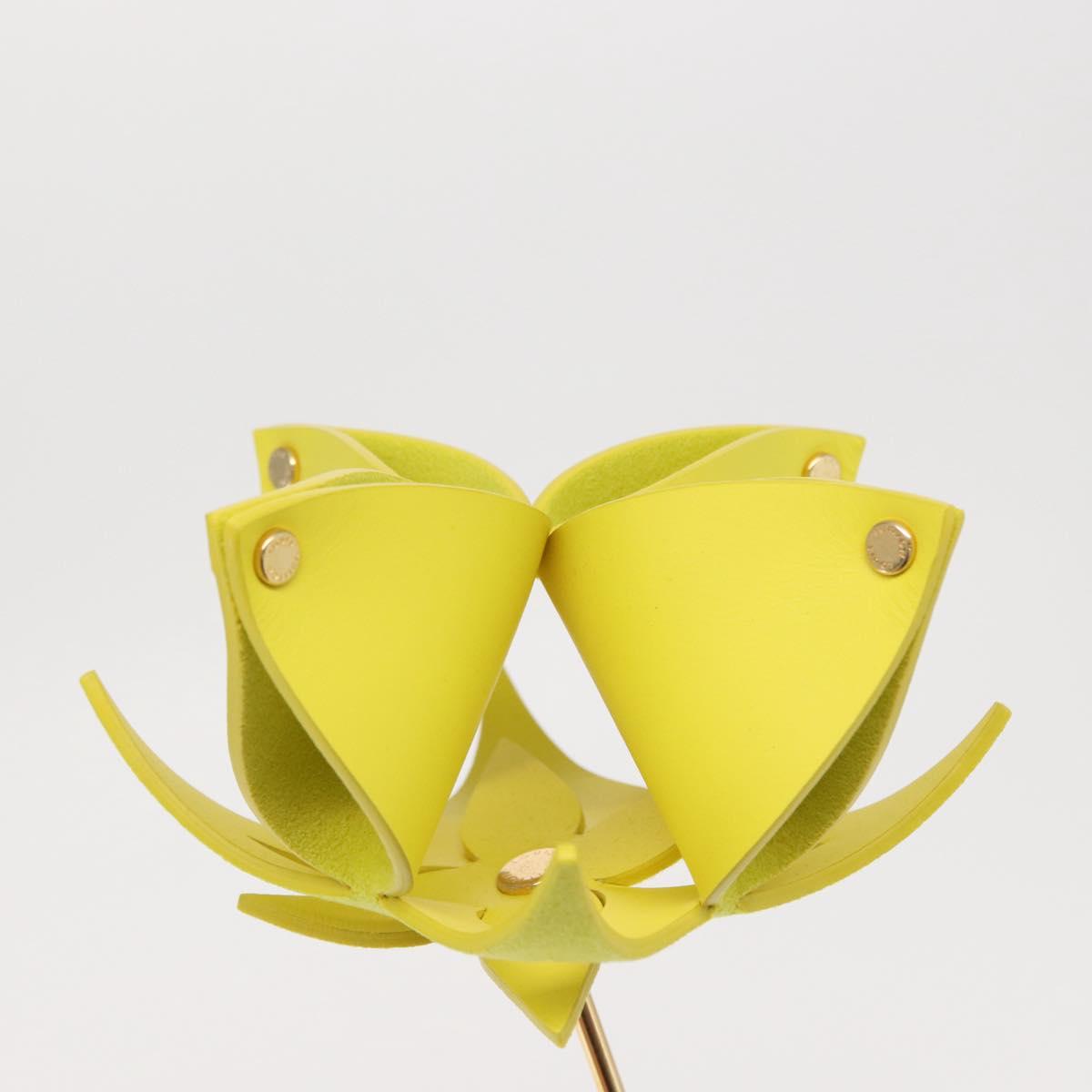LOUIS VUITTON Origami Flowers Object Leather Yellow GI0329 LV Auth 163428M
