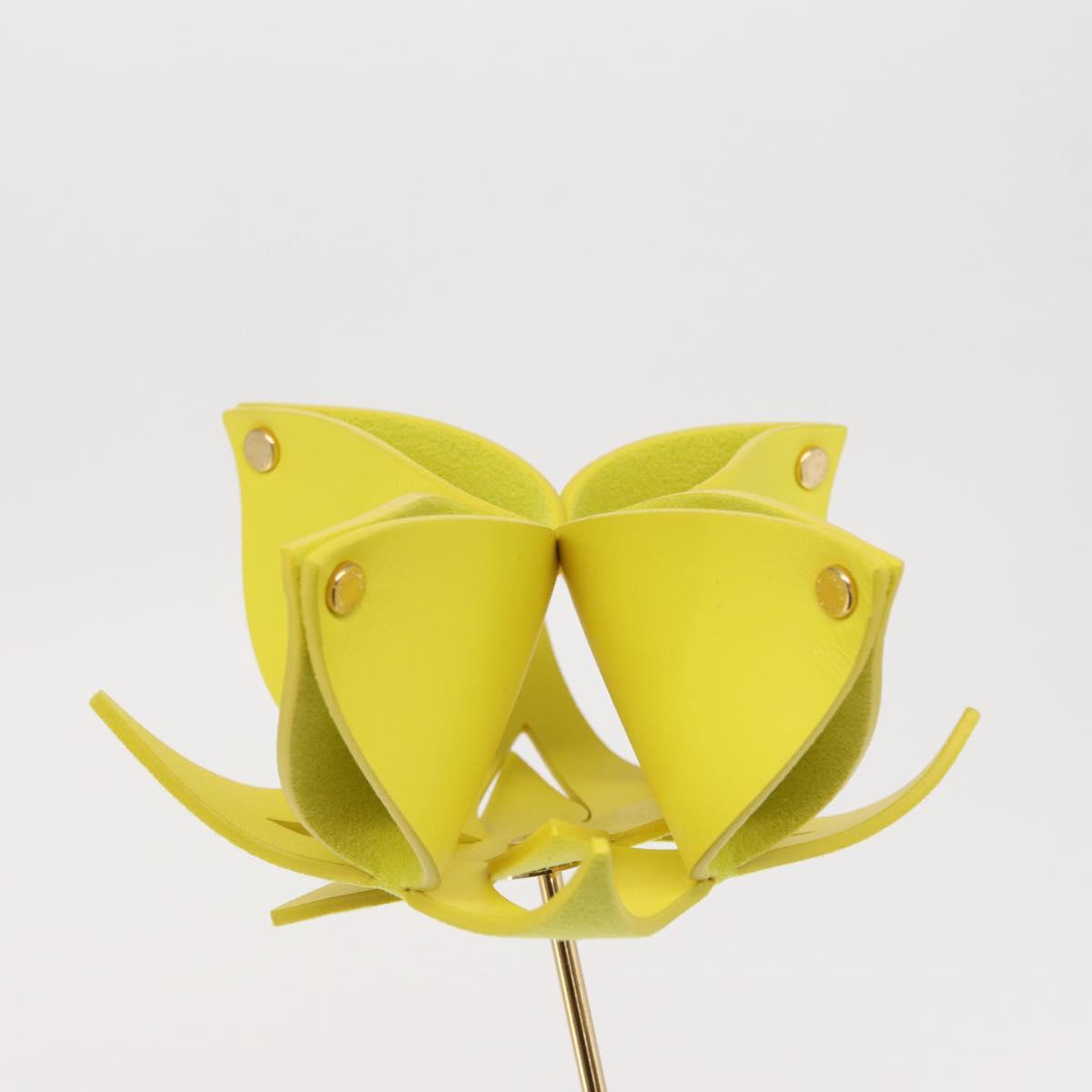 LOUIS VUITTON Origami Flowers Object Leather Yellow GI0329 LV Auth 163428M