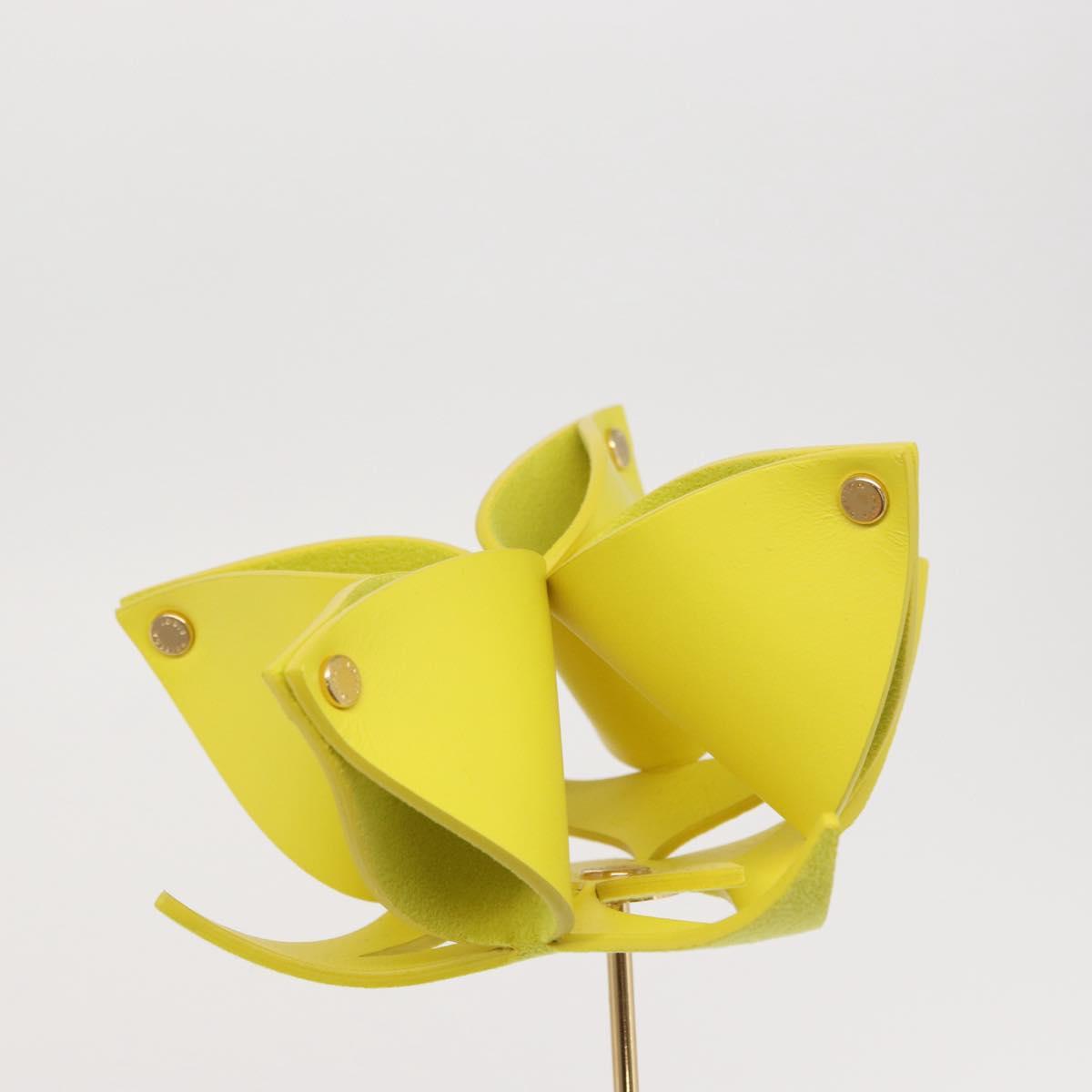 LOUIS VUITTON Origami Flowers Object Leather Yellow GI0329 LV Auth 163428M