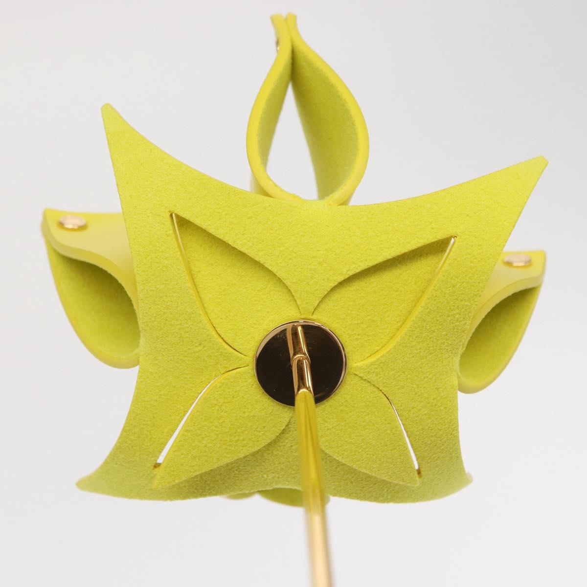 LOUIS VUITTON Origami Flowers Object Leather Yellow GI0329 LV Auth 163428M