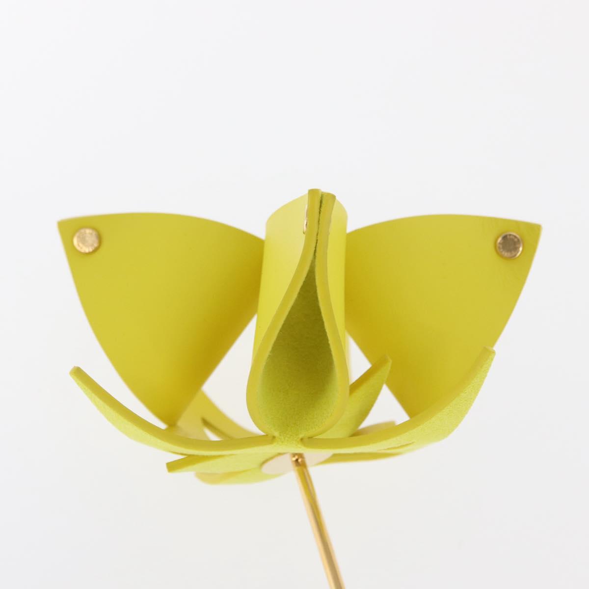 LOUIS VUITTON Origami Flowers Object Leather Yellow GI0329 LV Auth 163428M