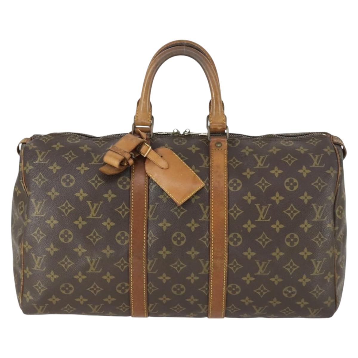 LOUIS VUITTON Monogram Keepall 45 Boston Bag M41428 LV Auth 163433