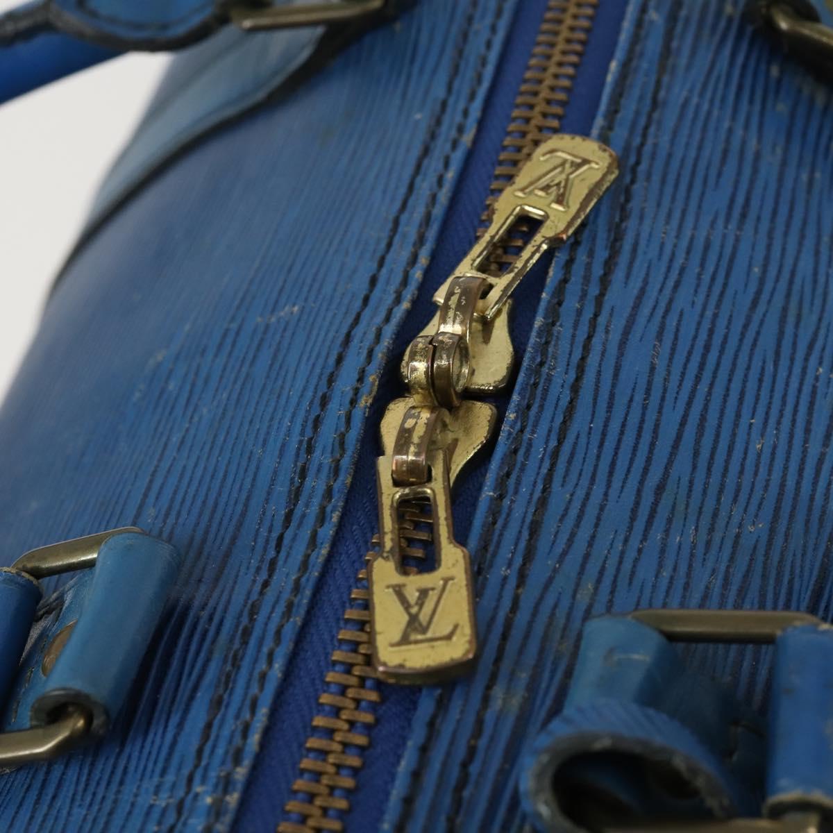 LOUIS VUITTON Epi Keepall 50 Boston Bag Vintage Blue M42965 LV Auth 163435