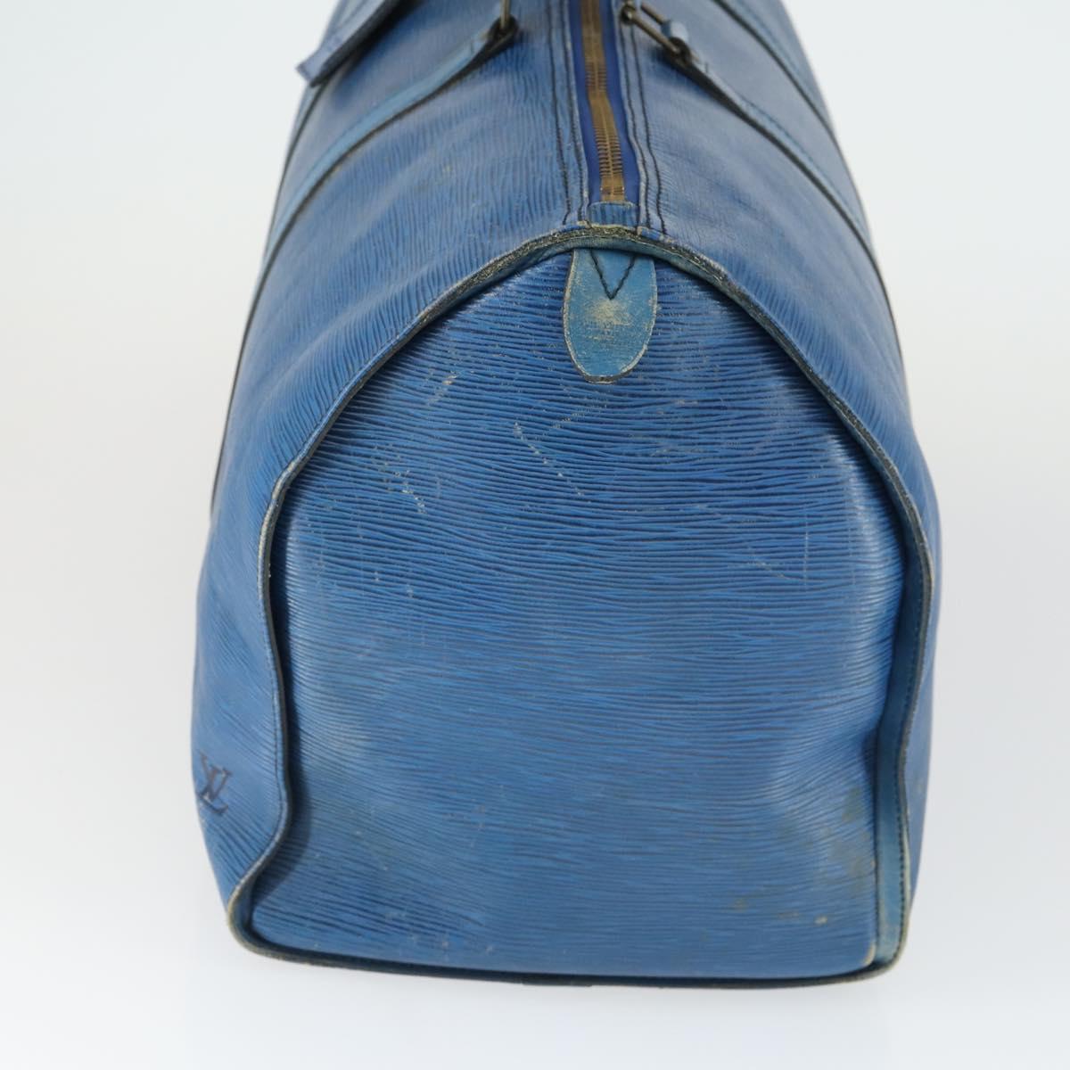LOUIS VUITTON Epi Keepall 50 Boston Bag Vintage Blue M42965 LV Auth 163435