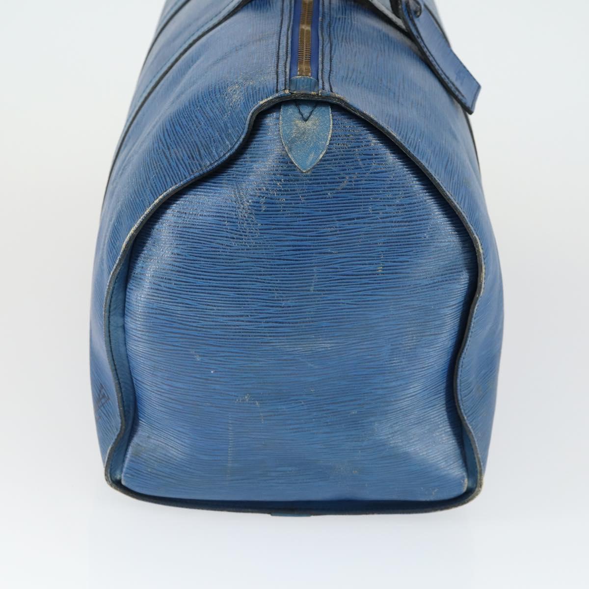 LOUIS VUITTON Epi Keepall 50 Boston Bag Vintage Blue M42965 LV Auth 163435