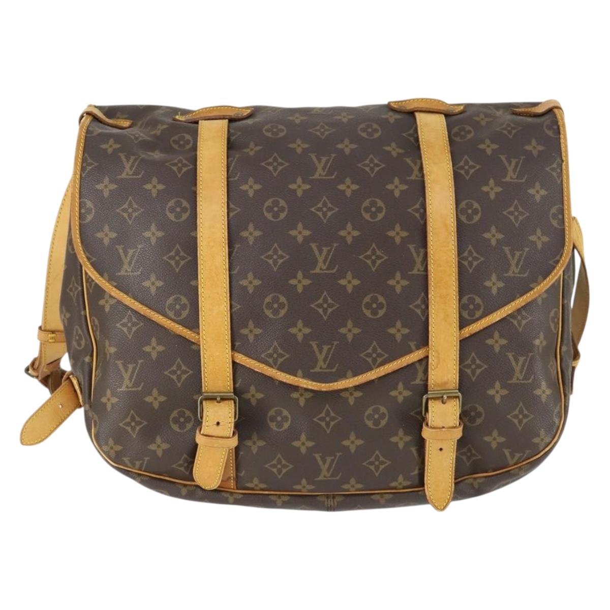 LOUIS VUITTON Monogram Saumur 43 Shoulder Bag M42252 LV Auth 163436