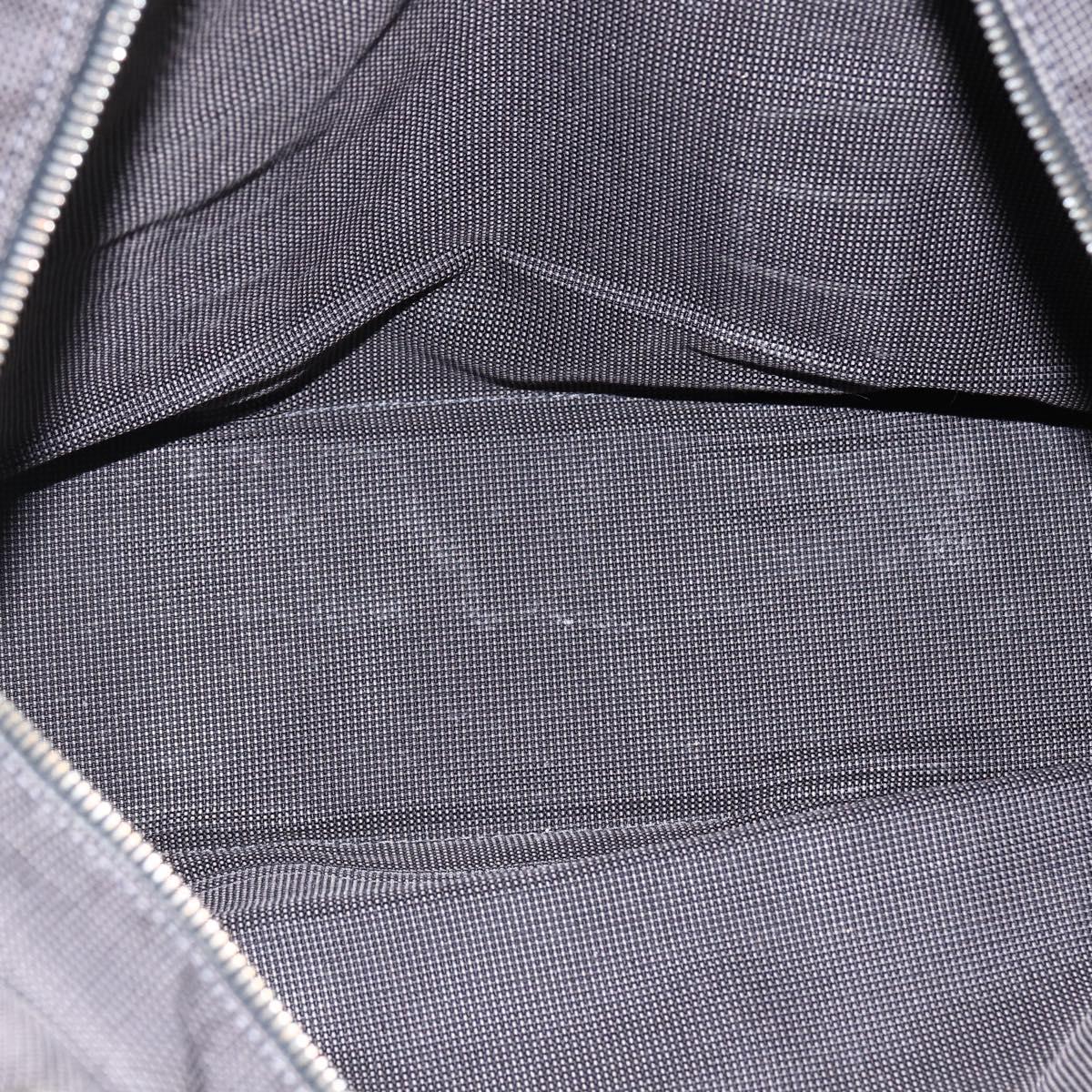 HERMES Her Line Tote MM Hand Bag Canvas Gray Auth 163456