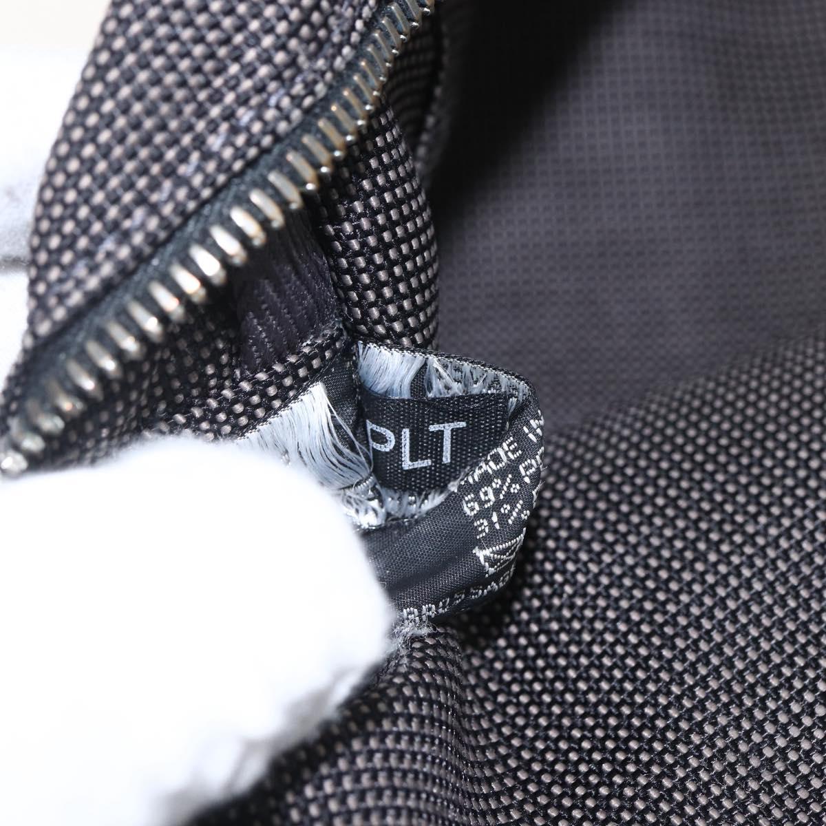 HERMES Her Line Tote MM Hand Bag Canvas Gray Auth 163456