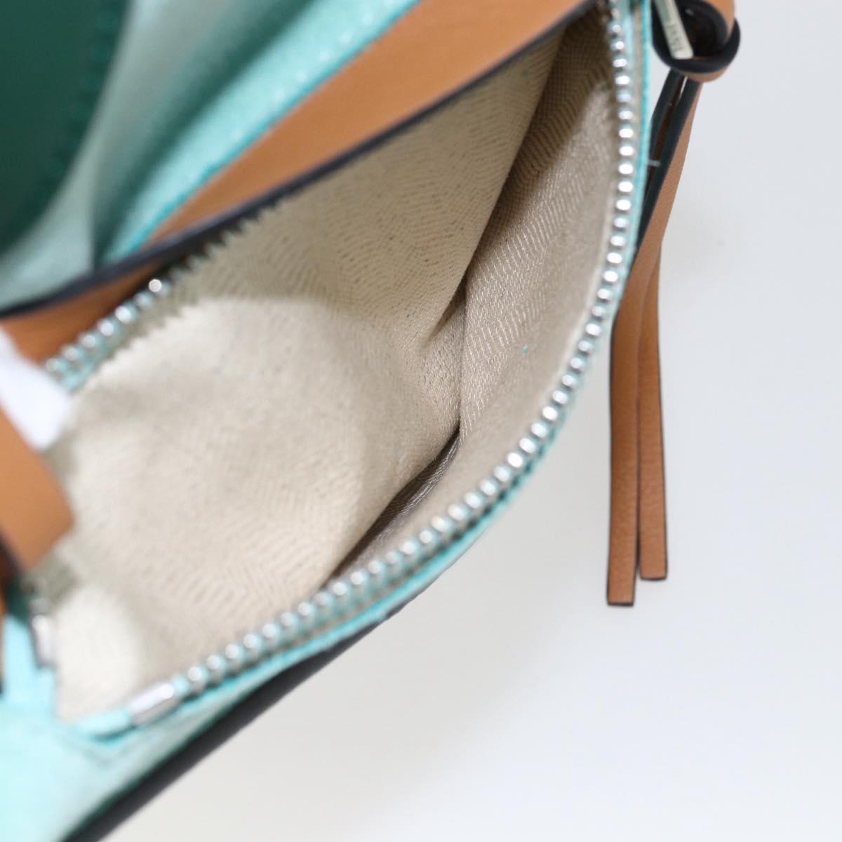 LOEWE Hammock Hand Bag Leather Light Blue Silver Auth 163467SAM