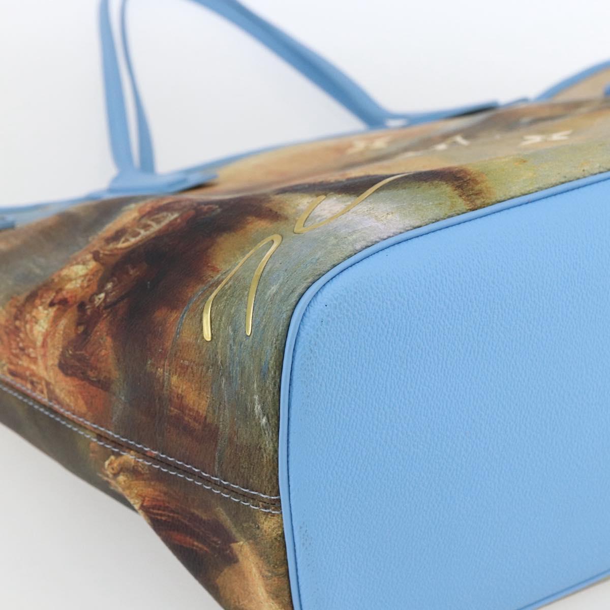 LOUIS VUITTON Masters Collection TURNER Neverfull MM Bag Blue LV Auth 163470SM