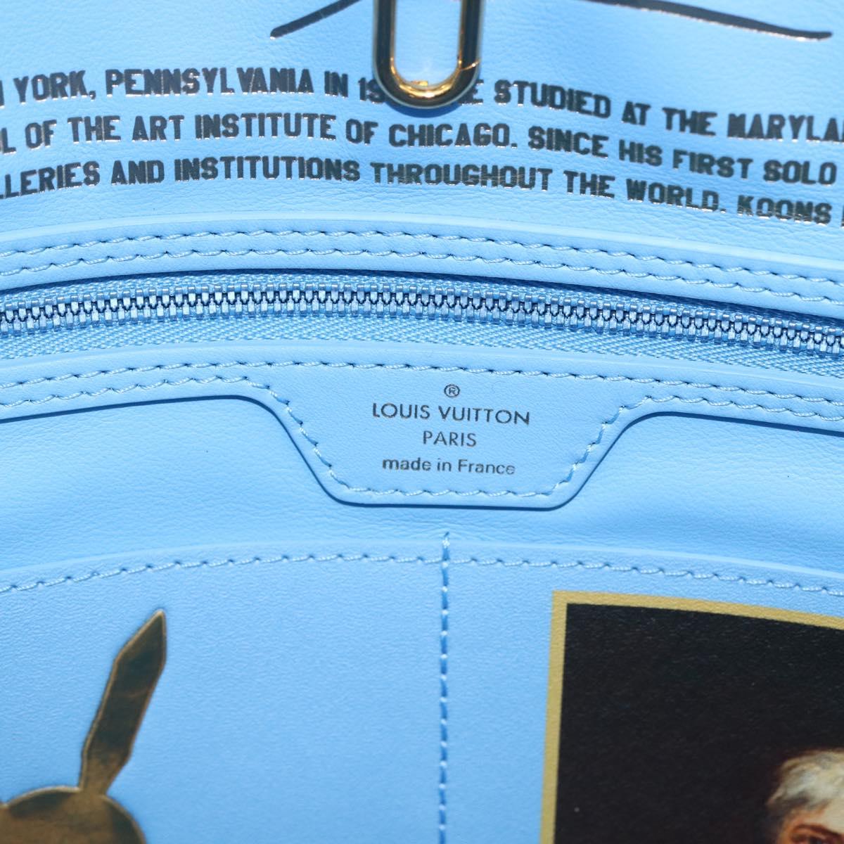 LOUIS VUITTON Masters Collection TURNER Neverfull MM Bag Blue LV Auth 163470SM