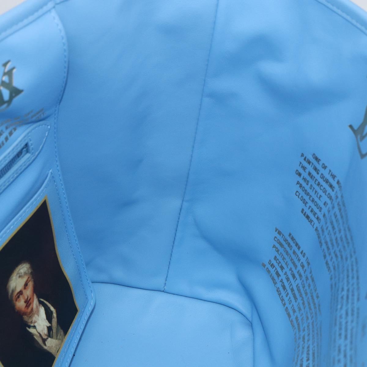 LOUIS VUITTON Masters Collection TURNER Neverfull MM Bag Blue LV Auth 163470SM