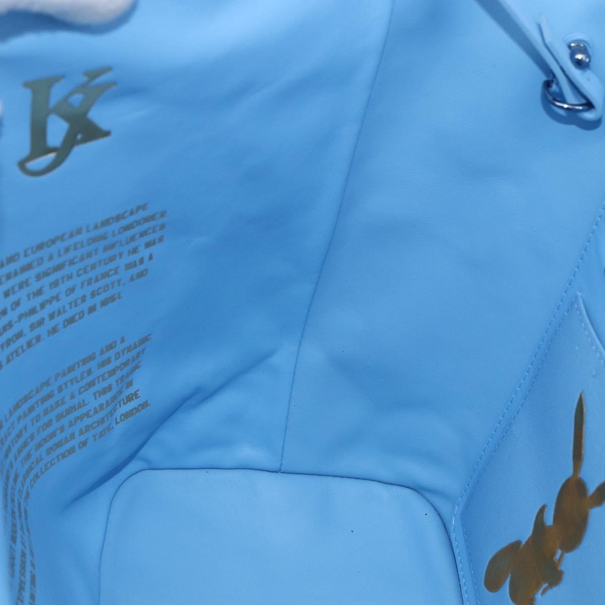 LOUIS VUITTON Masters Collection TURNER Neverfull MM Bag Blue LV Auth 163470SM