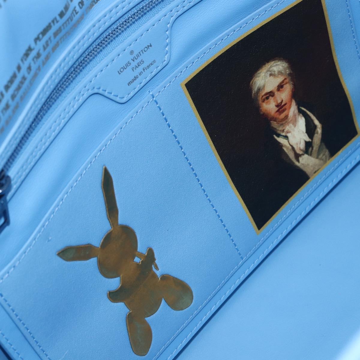 LOUIS VUITTON Masters Collection TURNER Neverfull MM Bag Blue LV Auth 163470SM