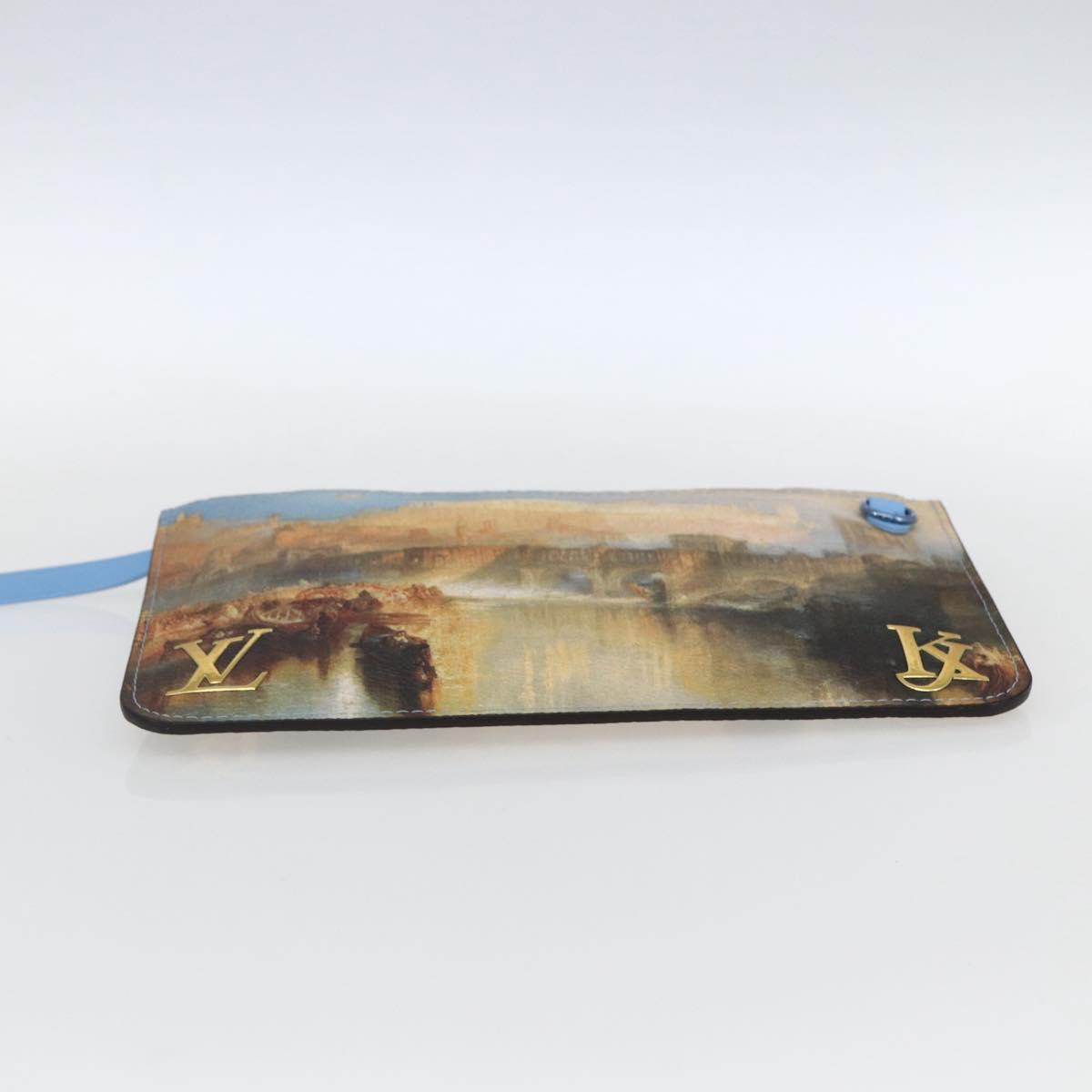 LOUIS VUITTON Masters Collection TURNER Neverfull MM Bag Blue LV Auth 163470SM