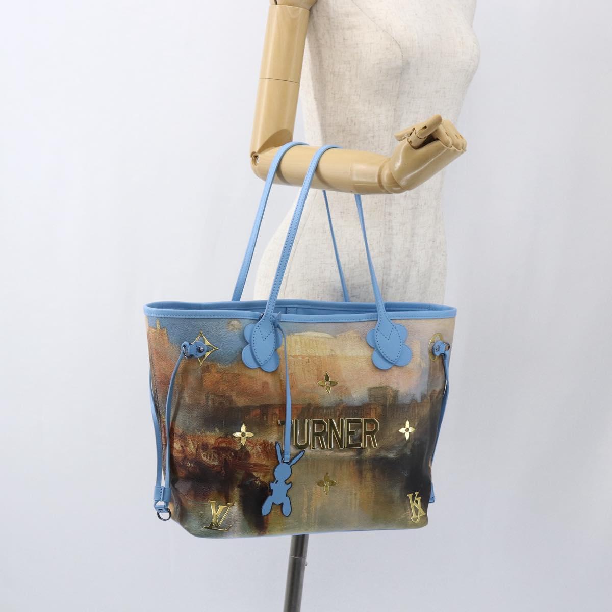 LOUIS VUITTON Masters Collection TURNER Neverfull MM Bag Blue LV Auth 163470SM
