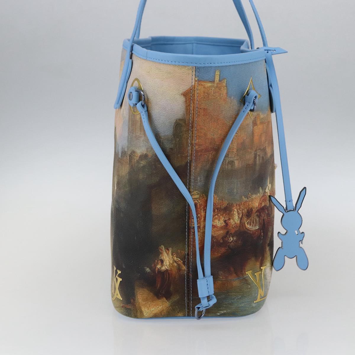 LOUIS VUITTON Masters Collection TURNER Neverfull MM Bag Blue LV Auth 163470SM