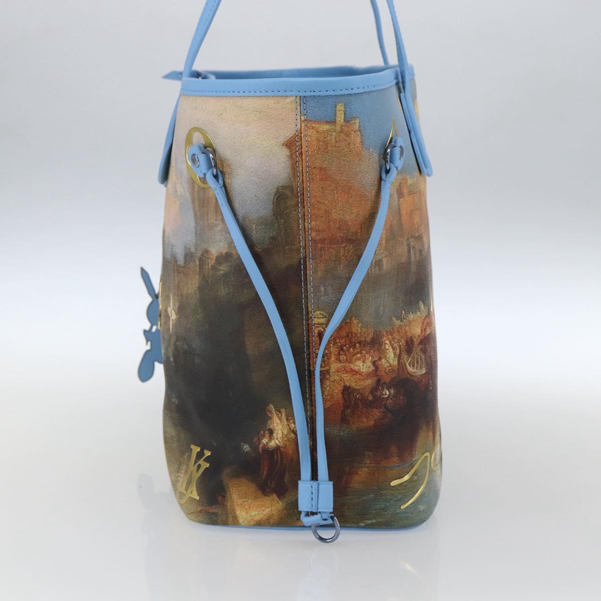 LOUIS VUITTON Masters Collection TURNER Neverfull MM Bag Blue LV Auth 163470SM