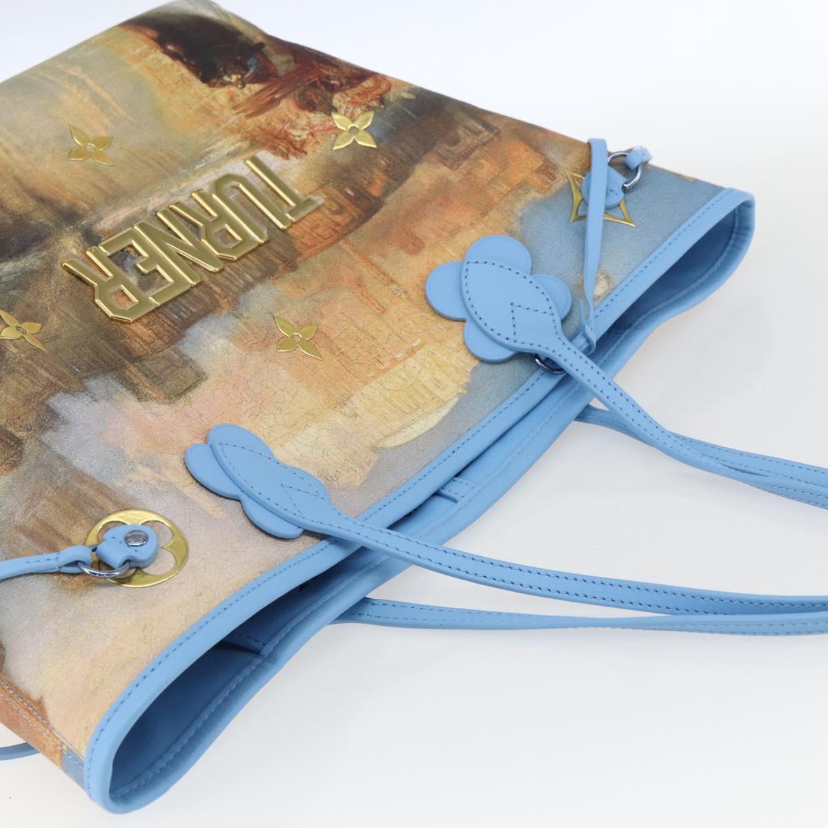 LOUIS VUITTON Masters Collection TURNER Neverfull MM Bag Blue LV Auth 163470SM