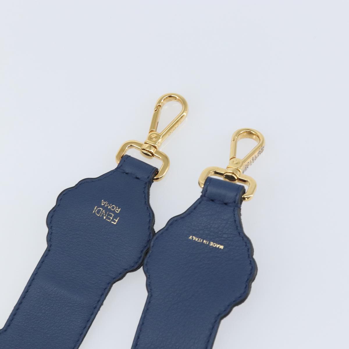 FENDI Zucca Canvas Shoulder Strap Multicolor Gold Auth 163474V