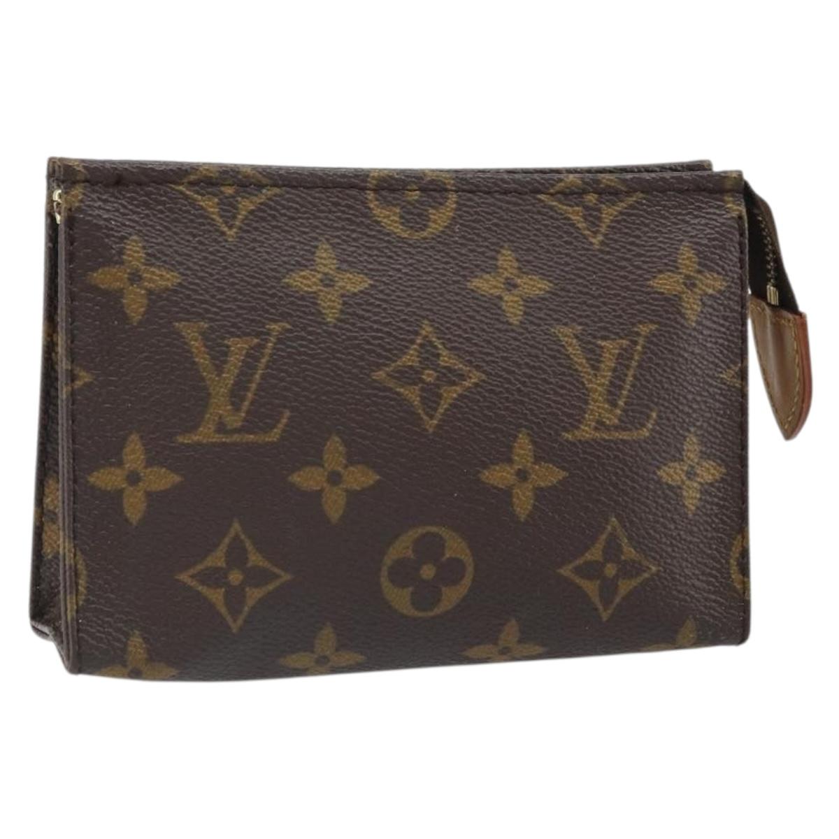 LOUIS VUITTON Monogram Poche Toilette 15 Pouch M47546 LV Auth 163477