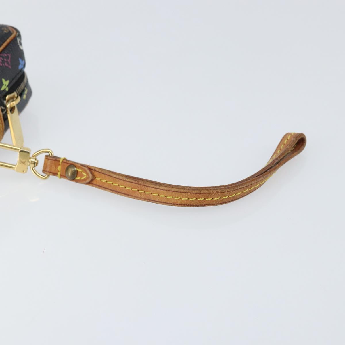 LOUIS VUITTON Monogram Multicolor Trousse Wapity Pouch Black M58034 Auth 163481