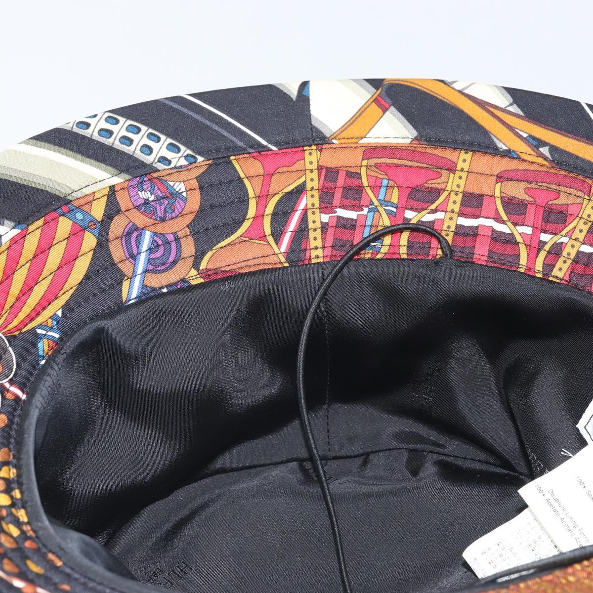HERMES Hat Silk Multicolor Auth 163485V
