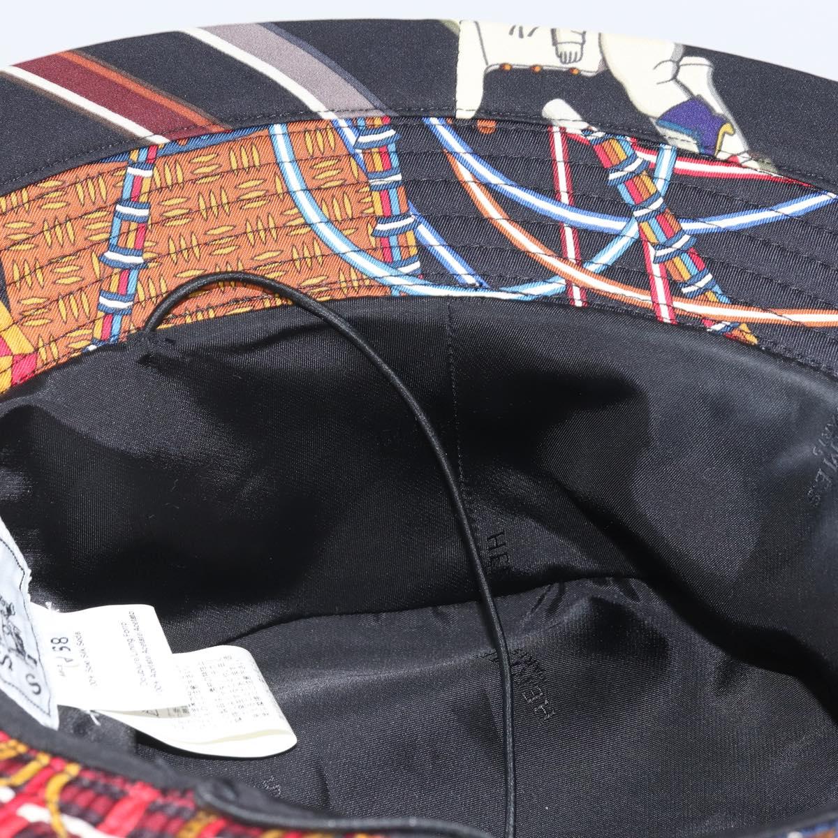 HERMES Hat Silk Multicolor Auth 163485V
