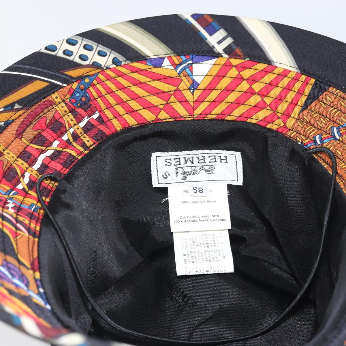 HERMES Hat Silk Multicolor Auth 163485V