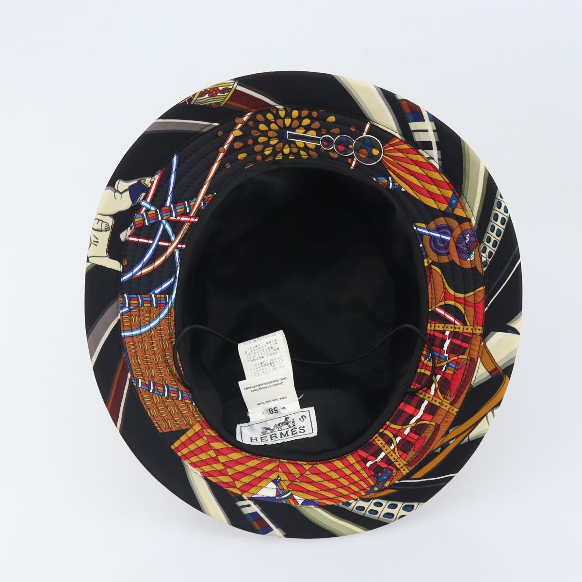 HERMES Hat Silk Multicolor Auth 163485V