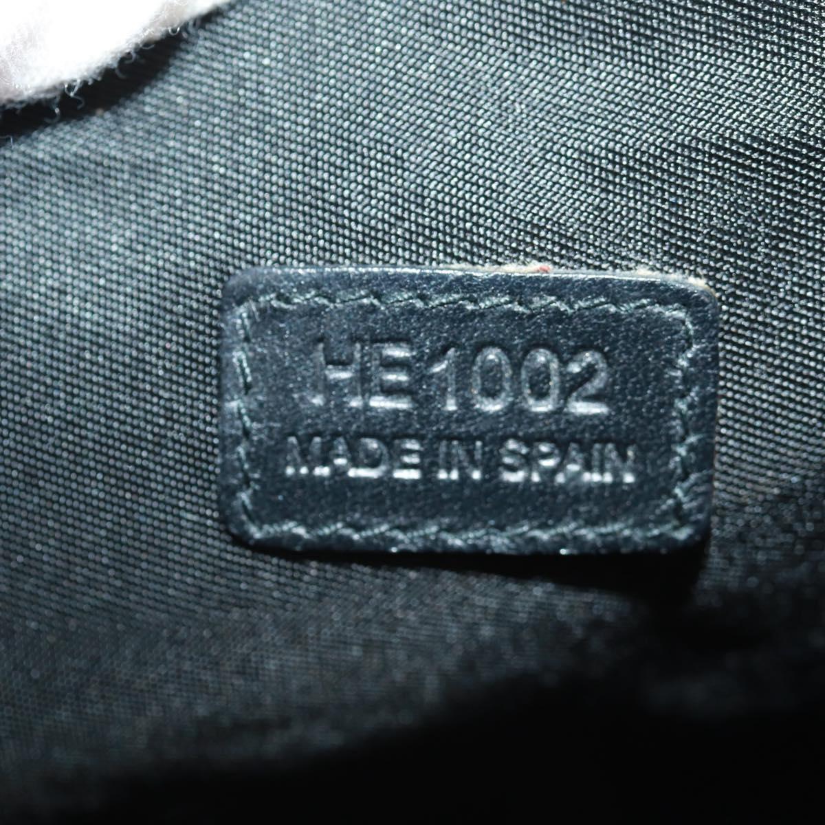 Christian Dior Trotter Canvas Vanity Hand Bag Black Silver Auth 163501V