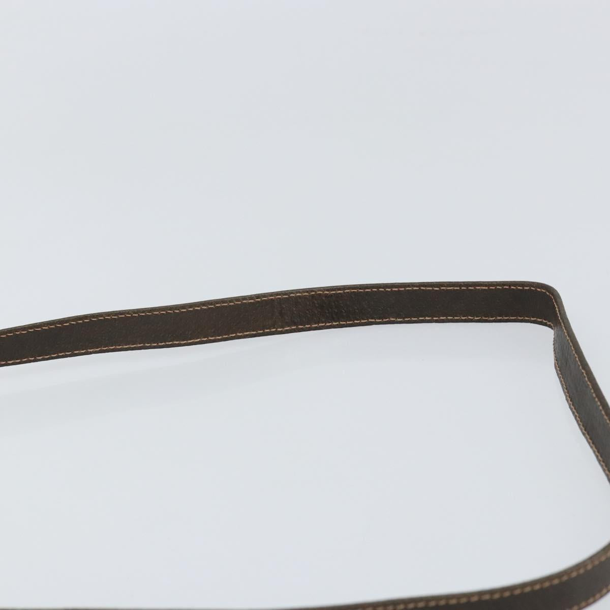 GUCCI GG Supreme Web Sherry Line Shoulder Bag PVC Beige Gold Auth 163502