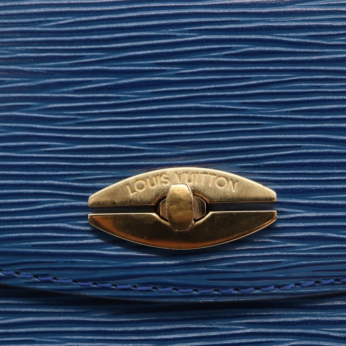 LOUIS VUITTON Epi Malesherbes Hand Bag Blue M52375 LV Auth 163509